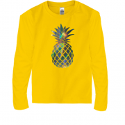 Детская футболка с длинным рукавом с ананасом (голограмма) (голо