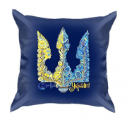 3D подушка с узорчатым гербом Украины
