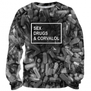 3D свитшот Sex Drugs Corvalol