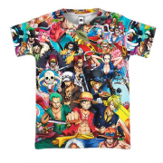 3D футболка One Piece - герои