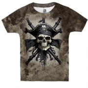 Детская 3D футболка с пиратским черепом