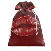 Подарочный мешочек с красными губами