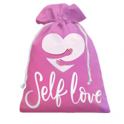 Подарочный мешочек с надписью "Self love"