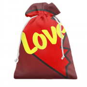 Подарочный мешочек с надписью "Love" (Love is)