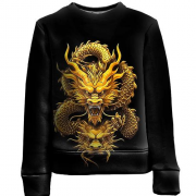 Детский 3D свитшот Золотой двуглавый дракон