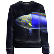 Детский 3D свитшот с синей рыбкой