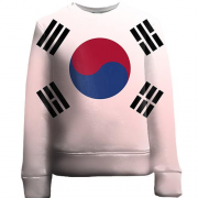 Детский 3D свитшот с флагом Южной Кореи