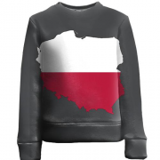 Детский 3D свитшот с флагом Польши