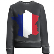 Детский 3D свитшот с контурным флагом Франции