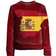 Детский 3D свитшот с контурным флагом Испании
