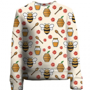 Детский 3D свитшот с пчелами и медом