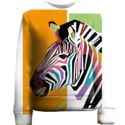 Детский 3D свитшот Zebra Art