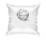 Подушка с эскизом баскетбольного мяча