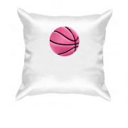 Подушка с розовым баскетбольным мячом