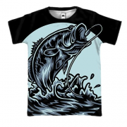 3D футболка с рыбой в море