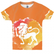 Детская 3D футболка с акварельным Львом