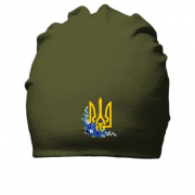 Хлопковая шапка с гербом Украины в цветах
