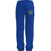 Детские трикотажные штаны с гербом Украины - ЕС