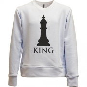 Детский свитшот без начеса с шахматным королем