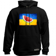 Худи без начеса Херсон (флаг Украины и долька арбуза)