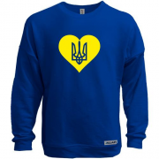 Свитшот без начеса с гербом Украины в сердце