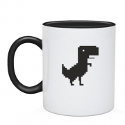 Чашка с браузерным динозавром