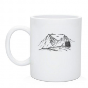 Чашка с изображением гор