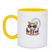 Чашка с котом в консервной банке