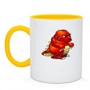 Чашка с красным динозавром