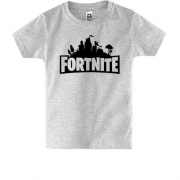 Детская футболка с надписью Fortnite