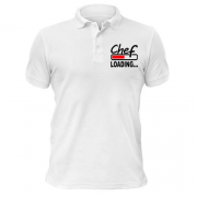 Чоловіча футболка-поло з написом "chef" шеф-кухар