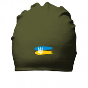 Хлопковая шапка с гербом Украины и красками