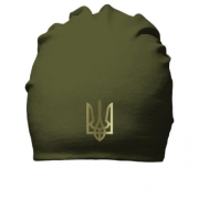 Хлопковая шапка с маленьким гербом Украины
