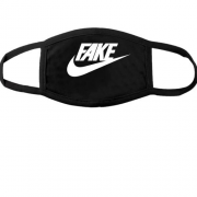 Маска с надписью "Fake" в стиле Nike