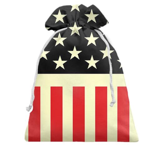3D Подарунковий мішечок зі стилізованим американським прапором