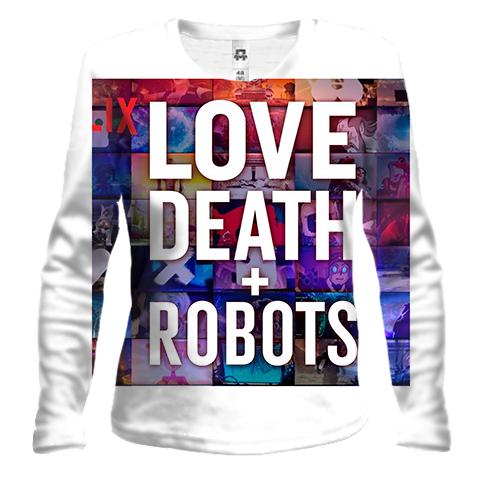 Жіночий 3D лонгслів Love death + robots.