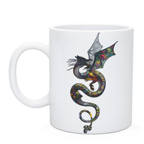 Чашка с градиентным драконом