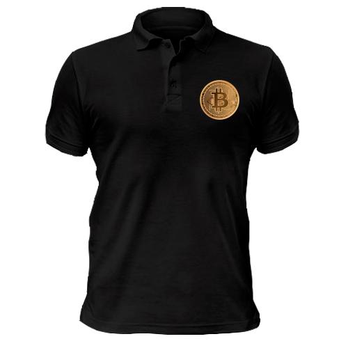 Чоловіча футболка-поло Біткоін (Bitcoin)