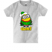 Дитяча футболка з новорічним міньйон "Синок"