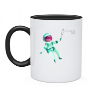 Чашка з космонавтом тенісистом