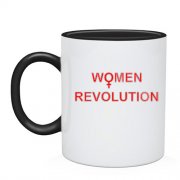 Чашка з написом "women revolution"