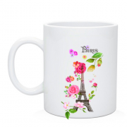 Чашка с Эйфелевой башней и цветами "Paris"