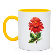 Чашка з квіткою (петриківський мотив)