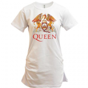 Подовжена футболка Queen color logo