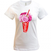 Футболка Coca-Cola с цветами