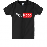 Детская футболка с надписью "You Noob"