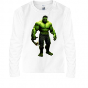 Детская футболка с длинным рукавом с Халком (Hulk)