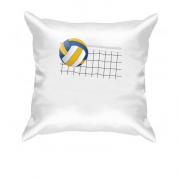 Подушка з волейбольним м'ячем і сіткою