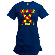Подовжена футболка з написом "Кондитер Бог"