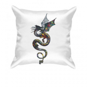 Подушка с градиентным драконом
